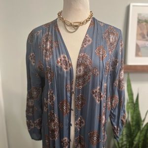 AMUSE SOCIETY FLOOR LENGTH DUSTER CARDIGAN SIZE LARGE